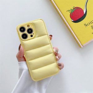 Fashion Solid Color Down Jacket Phone Case For Iphone14 Models