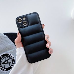 Fashion Solid Color Down Jacket Phone Case For Iphone14 Models