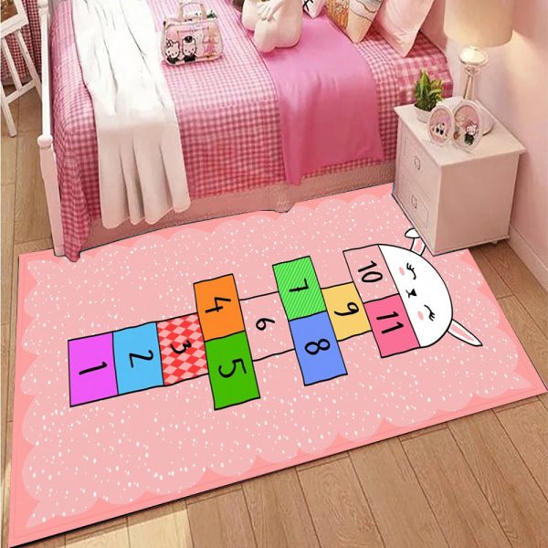 Cartoon Bedroom Flannel Absorbent Mat