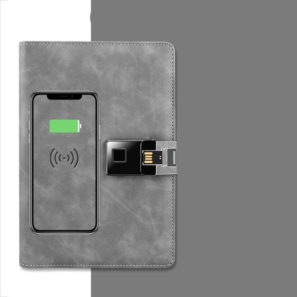 Fingerprint Unlocking Power Bank Usb Storage Notebook A5 Business Multifunctional Notepad