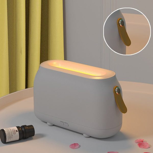 Flame Humidifier 180Ml Ultrasonic Fire Aroma Diffuser Colorful Light Flame