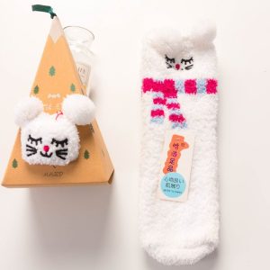 Floor Socks Half Fleece Women'S Socks Christmas Socks