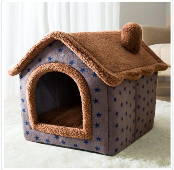 Foldable Dog House Pet Cat Bed Sleep Kennel Removable Nest