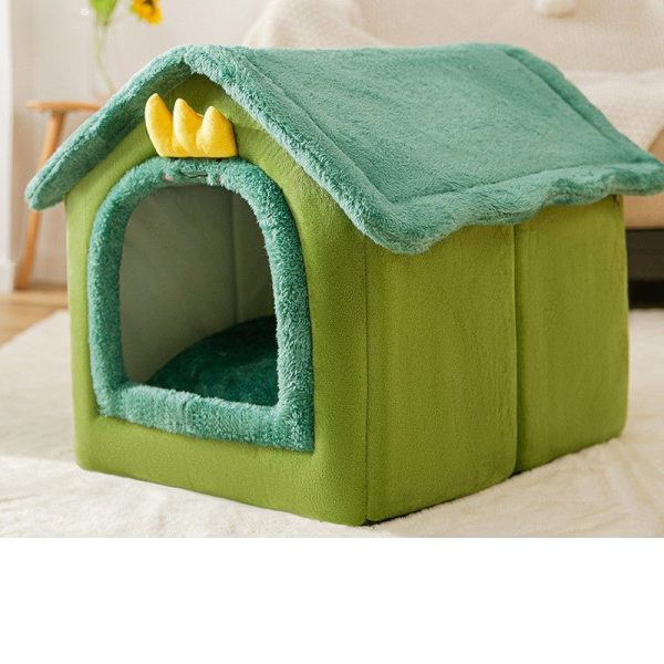 Foldable Dog House Pet Cat Bed Sleep Kennel Removable Nest