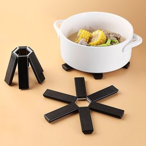 Foldable Pan Mat Sturdy Heat Resistant Abs Heat-Insulated Anti-Slip Anti-Scald Pot Placemat