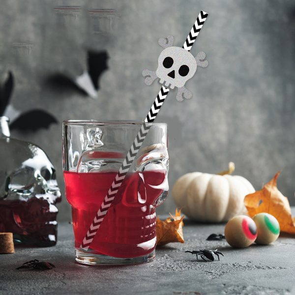 Sipcreep 24Pc Halloween Horror Paper Straws