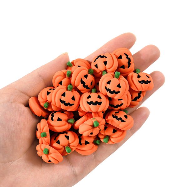 Minkin 20Pc Resin Flat-Backed Mini Halloween Pumpkin Miniatures