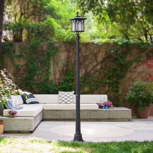 Premium Outdoor Solar Yard Light Lamp Post Fixture