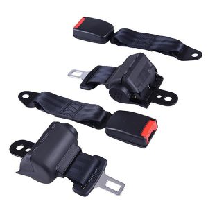 Universal Golf Cart Retractable 2 Seat Belts Bracket Kit