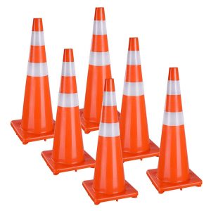 36 Traffic Cones 6Pcs Reflective Collars