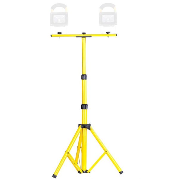 Adjustable Flood Light Fixture Tripod Stand With T Bar