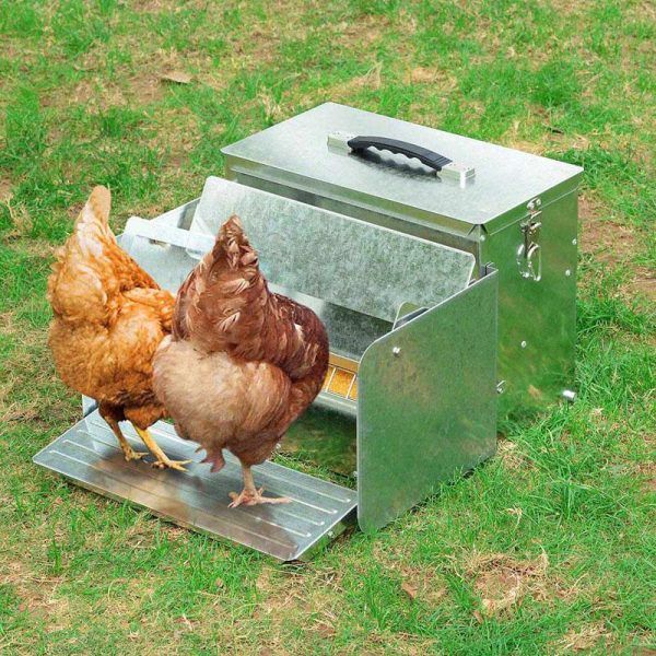 Automatic Chicken Poultry Feeder Tank Self Treadle Opening