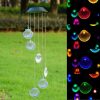 Shell Solar Powered Led Light Wind Chime