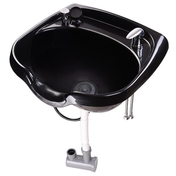 Shampoo Basin Bowl Sink W/ Sprayer Faucet Neck Rest Hair Trap