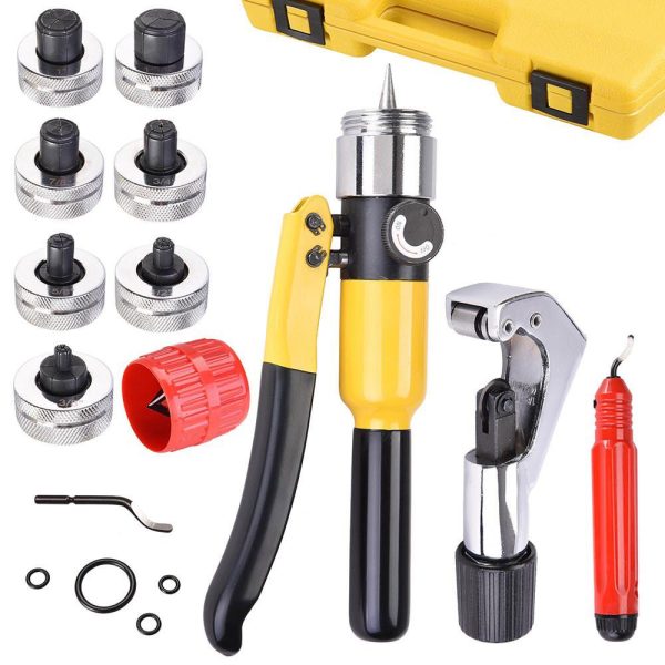 7-Head Hvac Hydraulic Pipe Expander Swaging Expanding Tool Kit