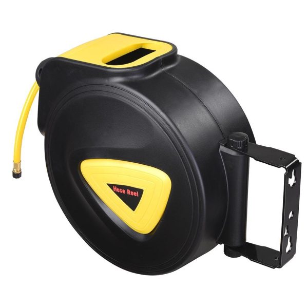 33Ft 5/16In Retractable Air Hose Reel Wall Mount Auto Rewind