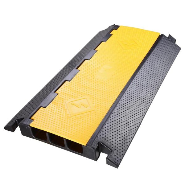 3-Channel Cable Ramp Warehouse Sidewalk Cable Wire Cover