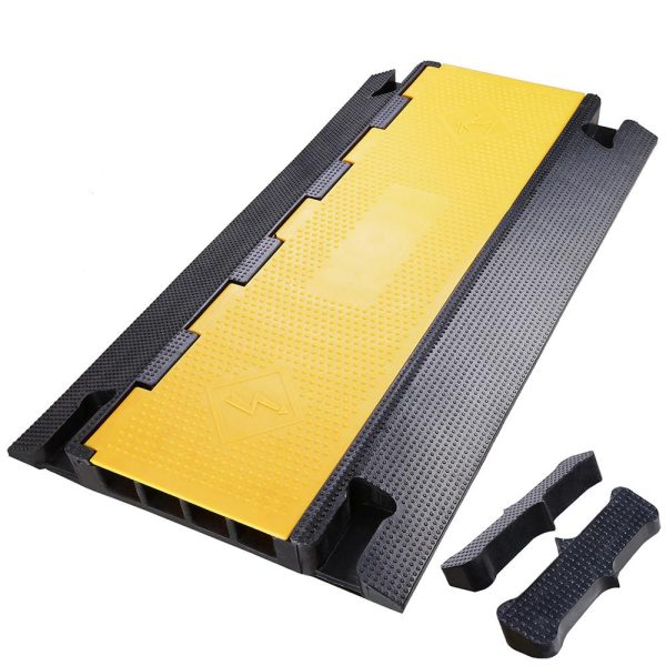 4-Channel Warehouse Cable Protector Ramp Traffic Wire Cover