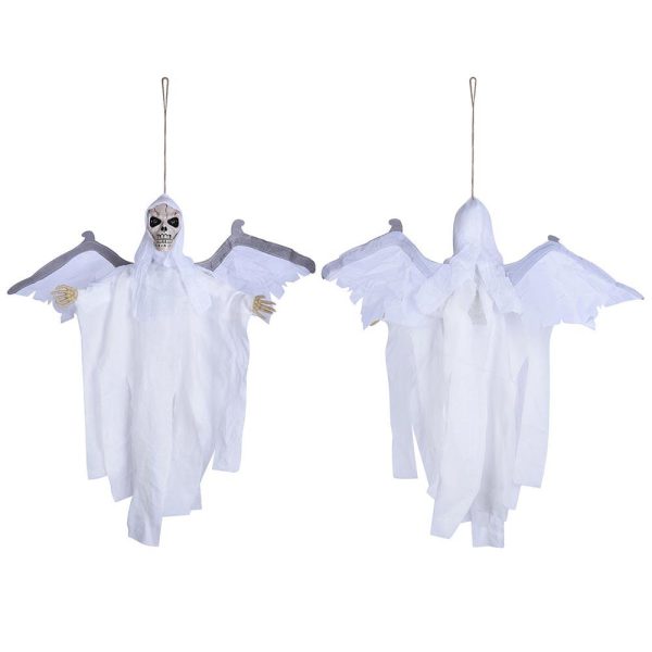 22X4X20In Light Up Sound Activated Animated Skeleton Props W/ Wings