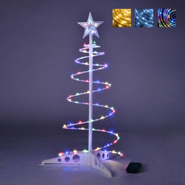 Small Pre-Lit Spiral Christmas Tree 2Ft Battery Operated