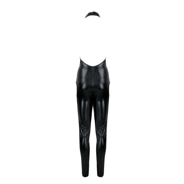 Bewitch Halloween Pentagram Halter Catsuit Costume