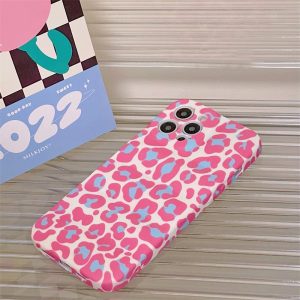 Pink Leopard Puffer Case