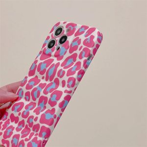 Pink Leopard Puffer Case