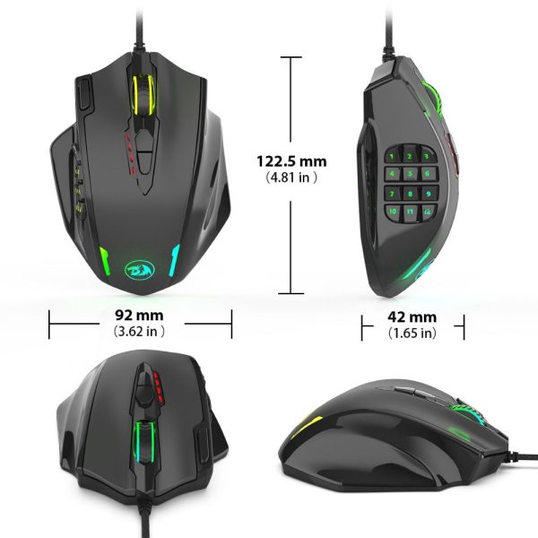 Wired Light Rgb Pc Gaming Mouse With Side Buttons