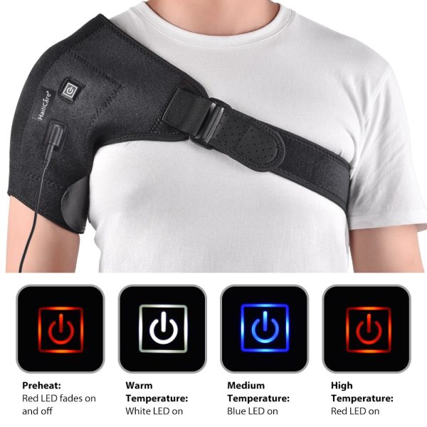 Usb-Charged Heated Dislocated Shoulder Brace Support