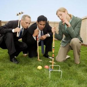 Premium Wooden Croquet 4 Players Game Set