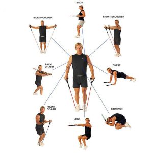 Workout Exercise Resistance Bands Set For Arms/Legs