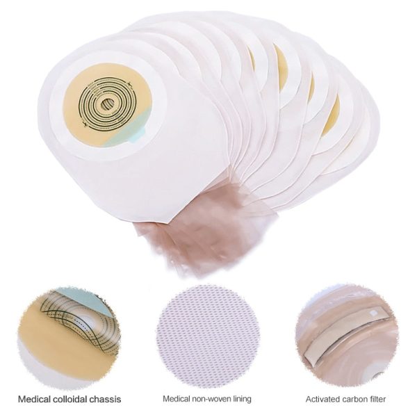 10Pcs Ostomy Stoma Bags Ileostomy Colonoscopy Pouch