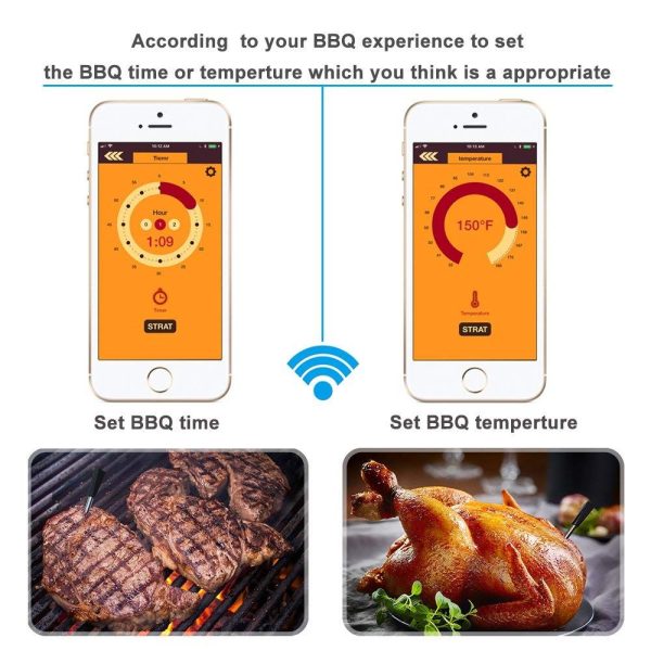 Wireless Digital Bluetooth Meat Bbq Thermometer