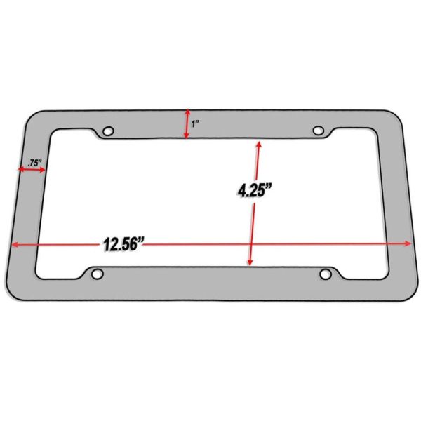 Premium Carbon Fiber Black Vehicle License Plate Holder Frame