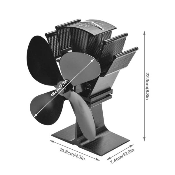 Wood Stove Fan Heat Powered Blower