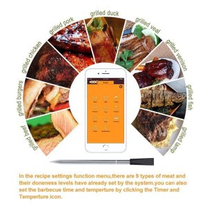 Wireless Digital Bluetooth Meat Bbq Thermometer