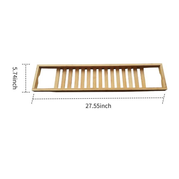 Wooden Bathtub Caddy Bamboo Tray