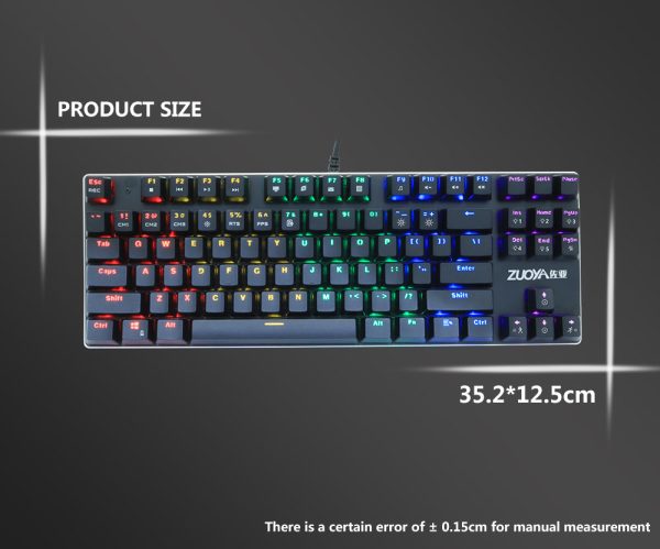 Rainbow Rgb Mechanical Gaming Keyboard For Pc