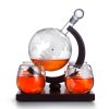 Ultimate Globe Whiskey Decanter Set With 4 Glasses