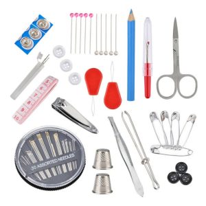 Small Portable Sewing Travel Starter Kit 90 Pcs