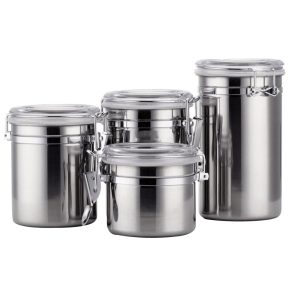 Stainless Steel Kitchen Storage Canister Set 4Pcs