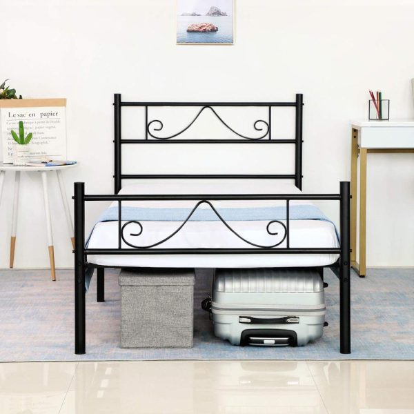 Premium Black Platform Metal Bed Frame