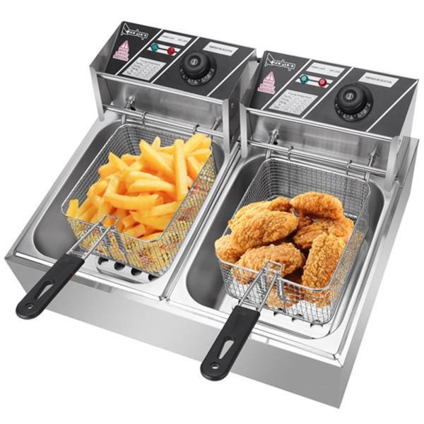 Premium Electric Double Deep Oil Fryer With Basket