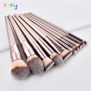 Champagne Makeup Brushes Set