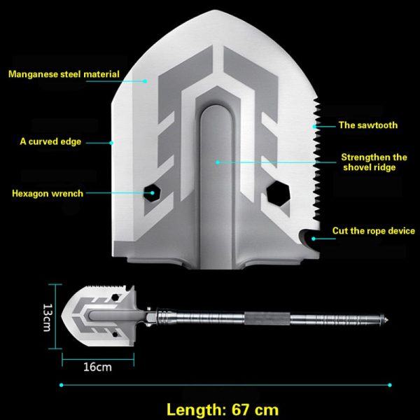 Ninonox Indestructible Survival Shovel