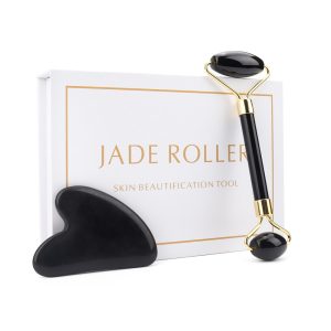 Natural Quartz Jade Roller Gua Sha Set