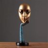 Modern Abstract Human Face Art Statue