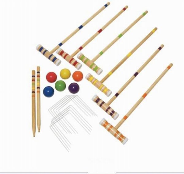 Premium Wooden Croquet 4 Players Game Set