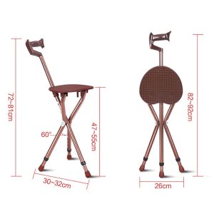 Portable Walking Cane Seat Heavy Duty & Foldable