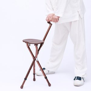 Portable Walking Cane Seat Heavy Duty & Foldable